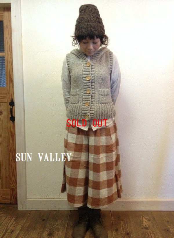 画像1: sun valley( サンバレー） 綾織起毛ブロックチェックパンツ