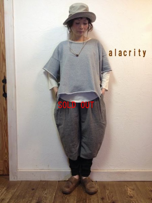 画像1: alacrity(アラクリティ） ミニ裏毛カットオフスウェット