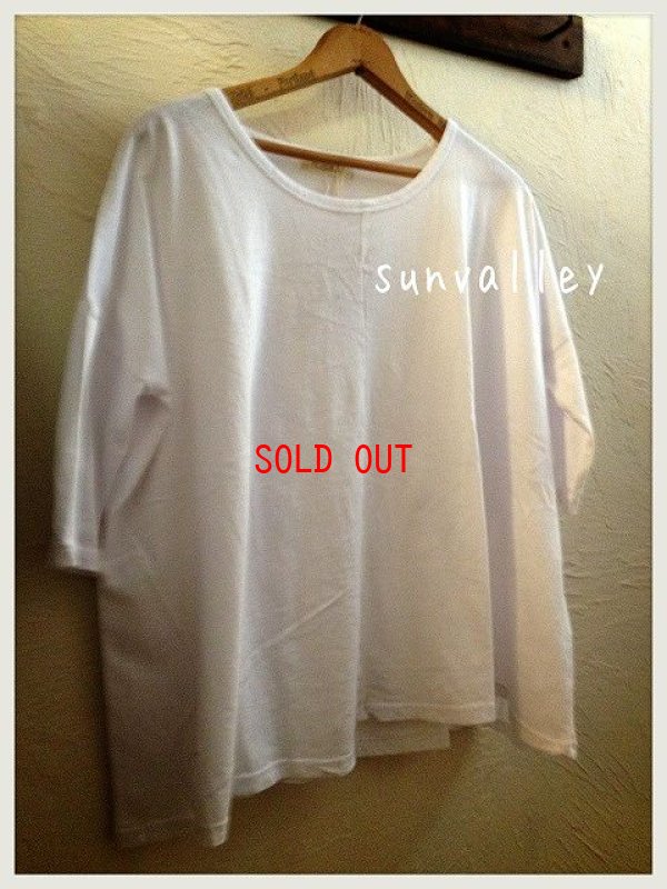画像2: sunvalley(サンバレー）　天竺フレア７分袖Tシャツ