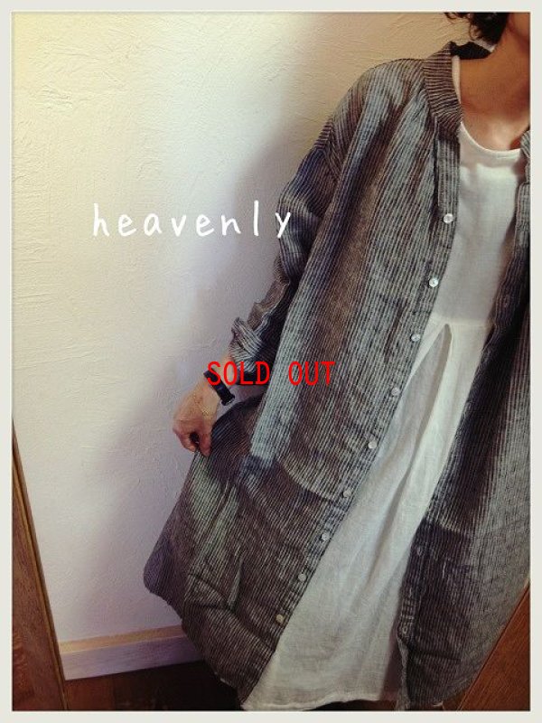 画像3: heavenly(ヘブンリー）　リネンスタンドシャツワンピース