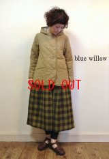 bluewillow(ブルーウィロー）　中綿キルト起毛フードジャケット