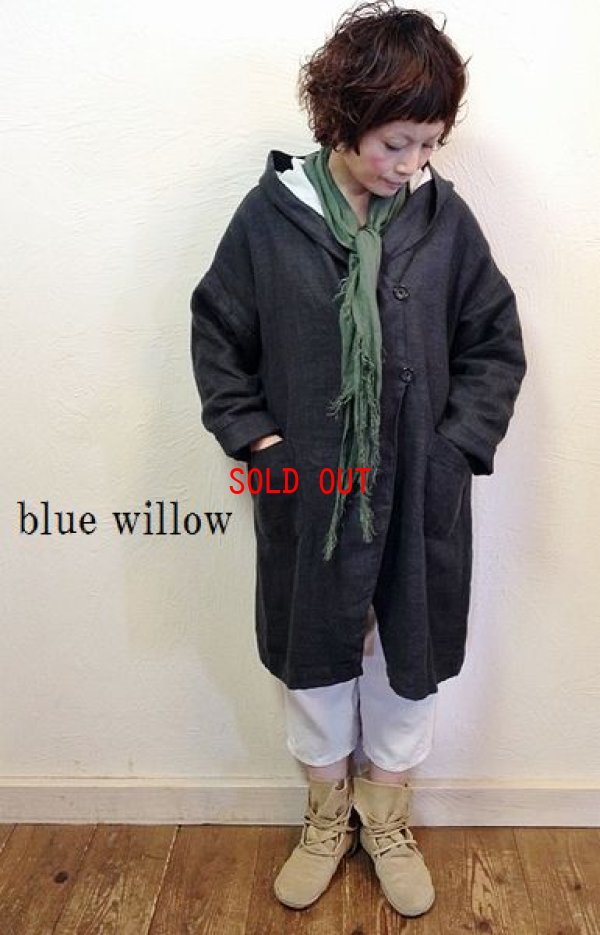 画像1: bluewillow(ブルーウィロー）　リネンツイル起毛コート