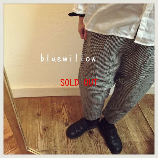 画像1: blue willow(ブルーウィロー）　コットンリネンサルエルパンツ