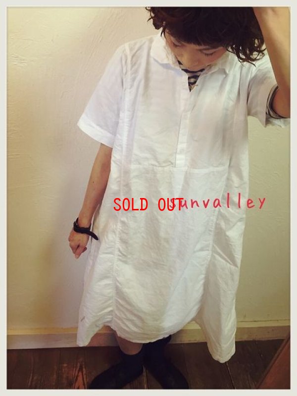 画像2: sunvalley(サンバレー）　オックス製品染め半袖ワンピース