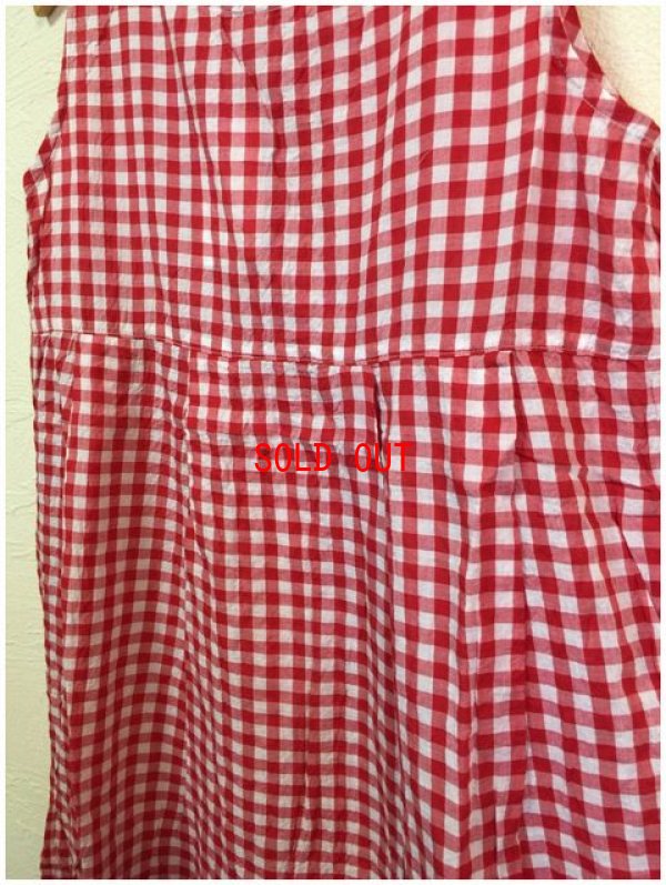 画像11: ichi(イチ）　ギンガムチェック切り替えタックワンピース