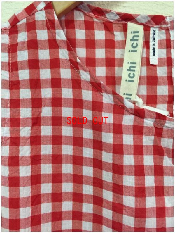 画像10: ichi(イチ）　ギンガムチェック切り替えタックワンピース