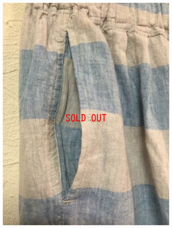 画像11: blue willow(ブルーウィロー) リネンコットンワイドボーダーサルエルパンツ