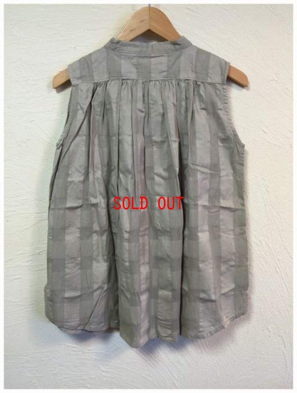 画像7: sunvalley(サンバレー）　コットンチェック織ノースリブブラウス