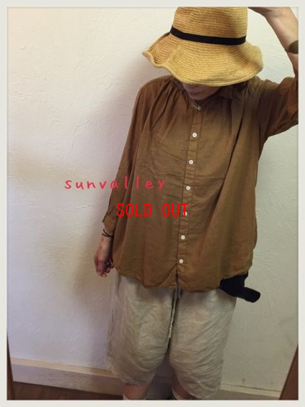 画像1: sunvalley(サンバレー）　ボイル製品染8分袖シャツ