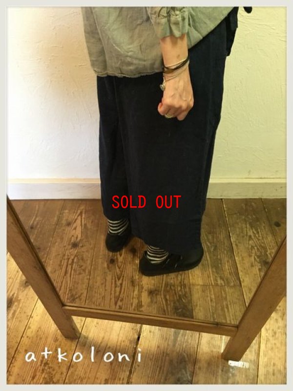 画像3: a+koloni(コロニー) リネンワッシャーエプロンパンツ