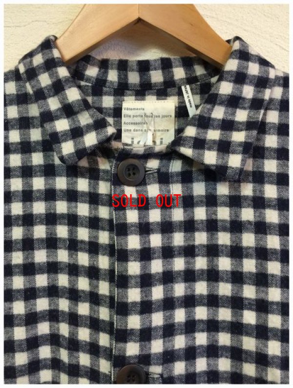 画像13: ichi(イチ）　ヘリンボンギンガム起毛ジャケット