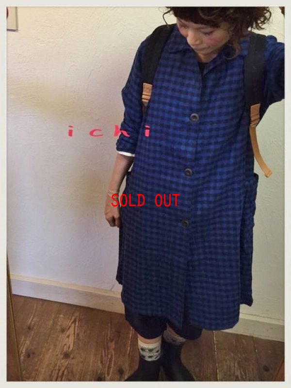 画像3: ichi(イチ）　ヘリンボンギンガム起毛ジャケット