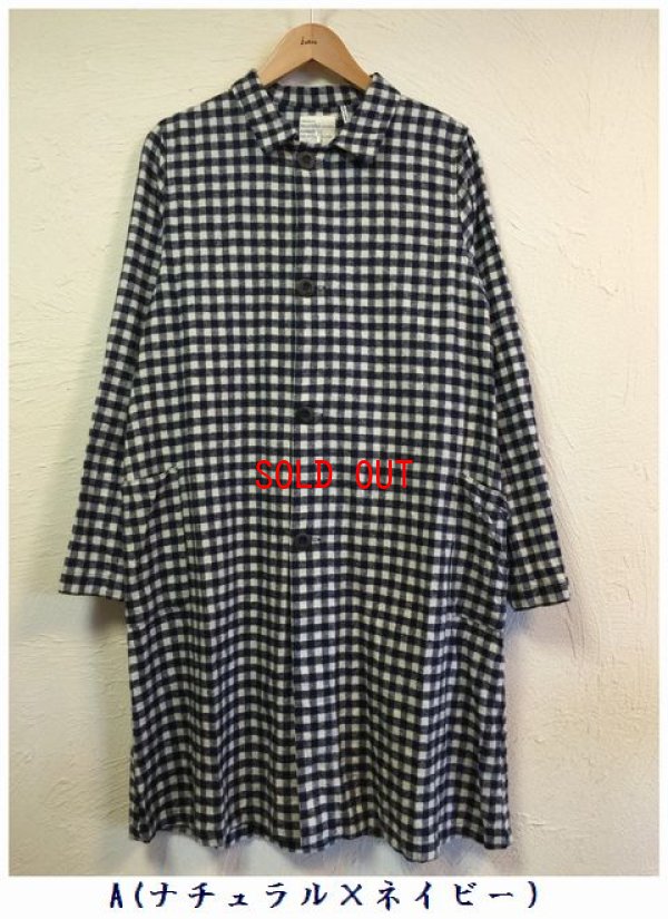 画像9: ichi(イチ）　ヘリンボンギンガム起毛ジャケット