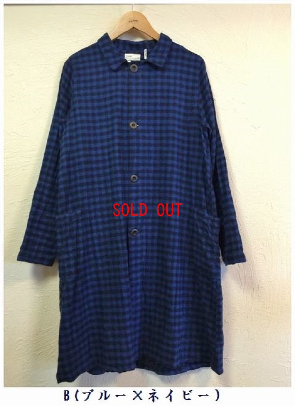 画像10: ichi(イチ）　ヘリンボンギンガム起毛ジャケット