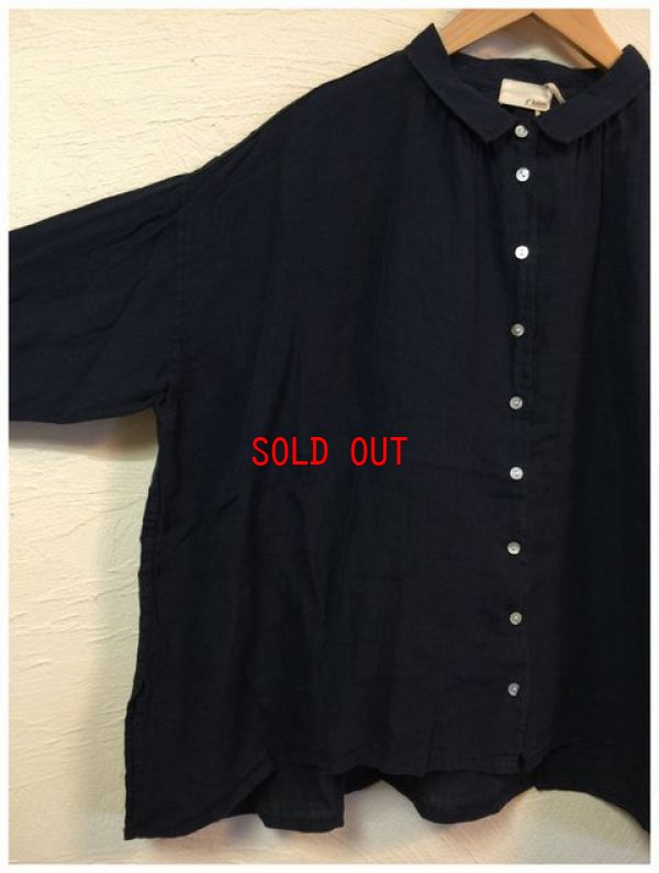 画像15: a+koloni(コロニー）　リネンワッシャーギャザーシャツ