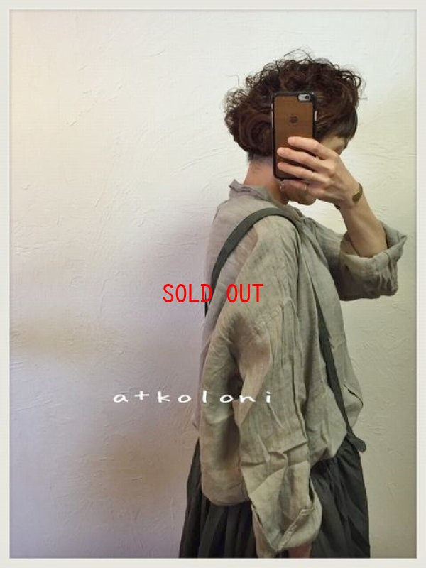 画像5: a+koloni(コロニー）　リネンワッシャーギャザーシャツ