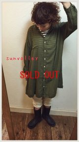 sunvalley(サンバレー）　ボイル製品染めシャツワンピース