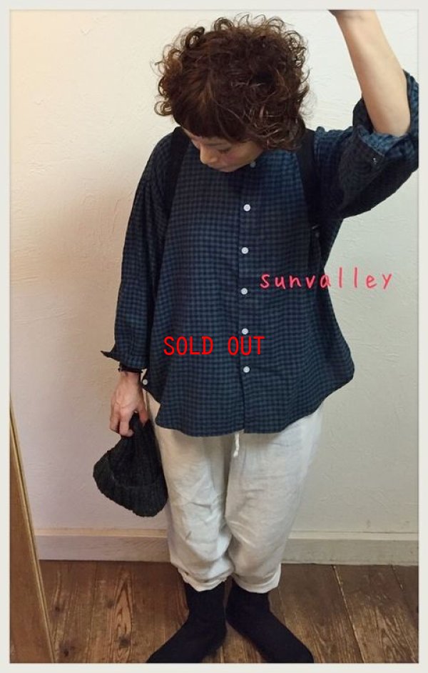 画像2: sunvalley(サンバレー）　コットンリネンギンガム2wayシャツ