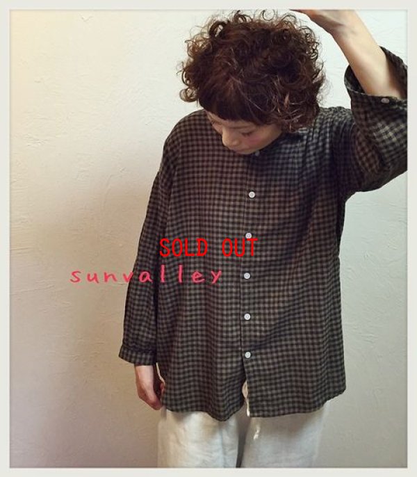 画像3: sunvalley(サンバレー）　コットンリネンギンガム2wayシャツ