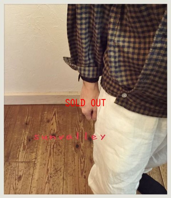 画像7: sunvalley(サンバレー）　コットンリネンギンガム2wayシャツ