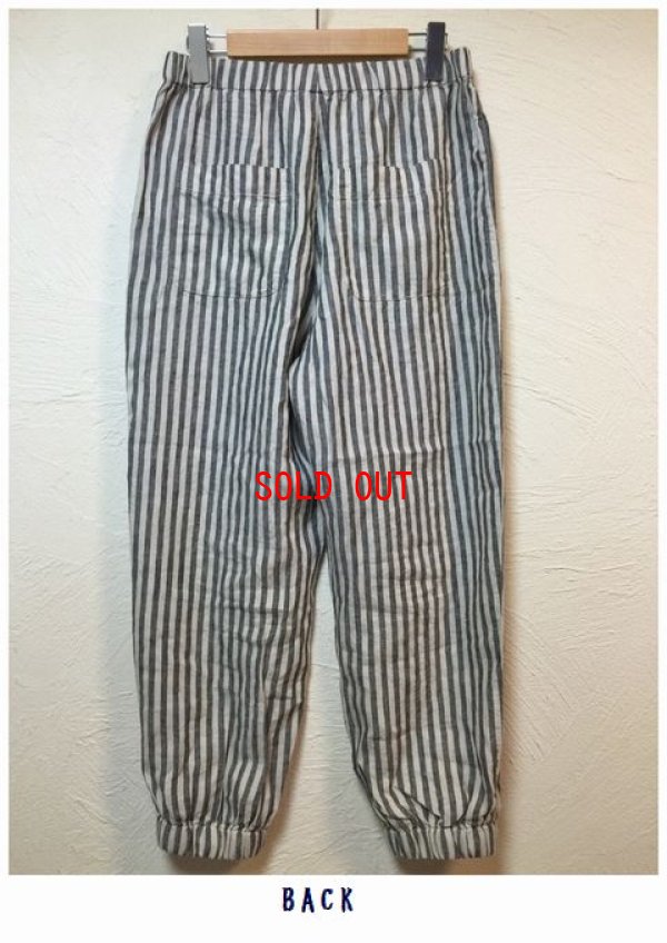画像9: blue willow(ブルーウィロー）　リネン平織り裾ゴムイージーパンツ