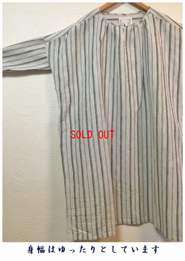 画像10: ichi/Antiquite's(アンティークス）　コットンリネンストライプワンピース