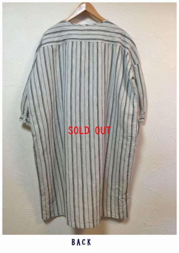 画像9: ichi/Antiquite's(アンティークス）　コットンリネンストライプワンピース