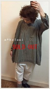 a+koloni(コロニー）　トップ糸ギンガムチュニック