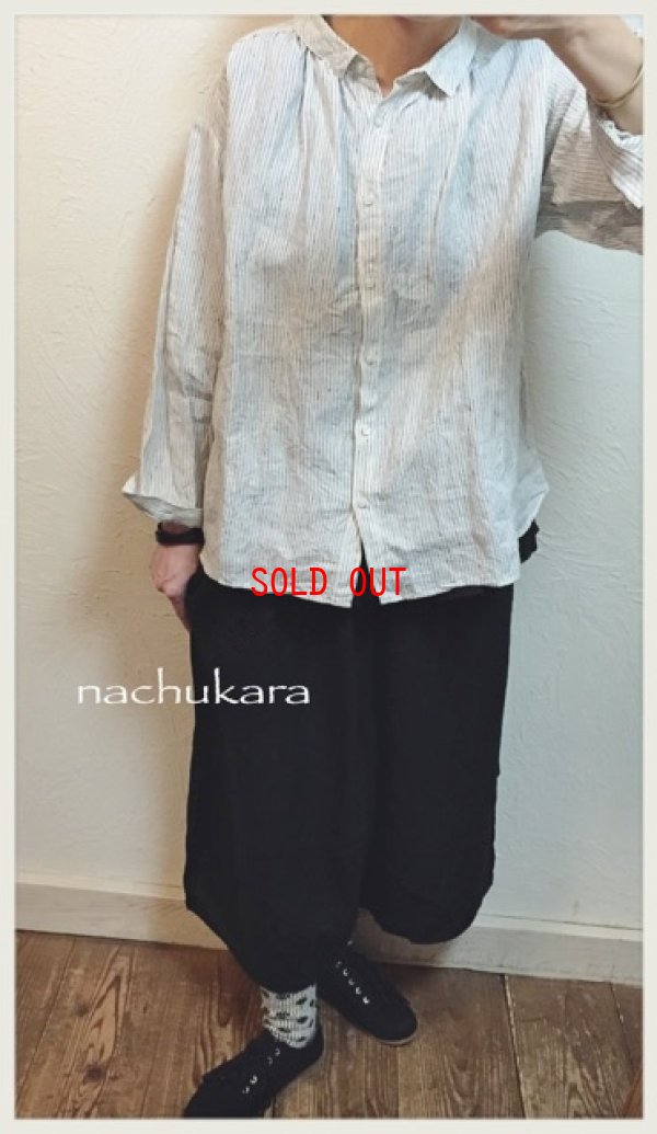 画像2: nachukara(ナチュカラ）　リネンストライプシャツ