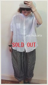 nachukara(ナチュカラ）　リネンシャンブレー2wayシャツ