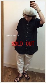 sun valley(サンバレー）　フレンチリネン製品染め2wayシャツチュニック