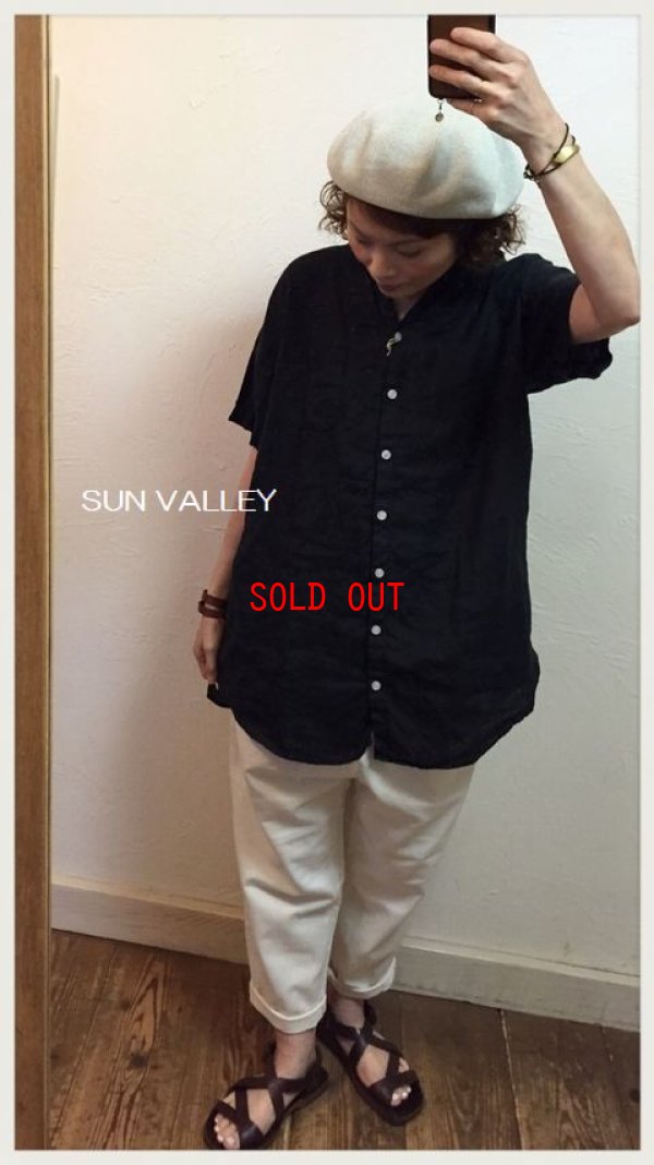 画像1: sun valley(サンバレー）　フレンチリネン製品染め2wayシャツチュニック