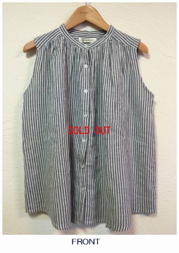 画像4: sun valley(サンバレー）　コットンリネンノースリシャツ