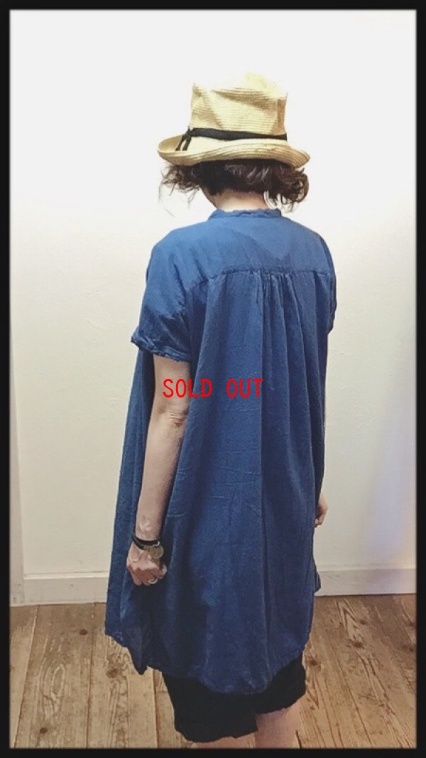 画像4: sun valley(サンバレー）　製品染めボイルスタンドシャツチュニック