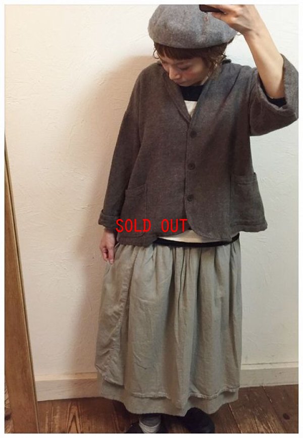 画像3: sun valley(サンバレー）　製品染めオックス×ボイルレイヤードスカート