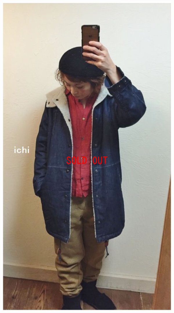 画像2: ichi(イチ）　デニムフード付きコート
