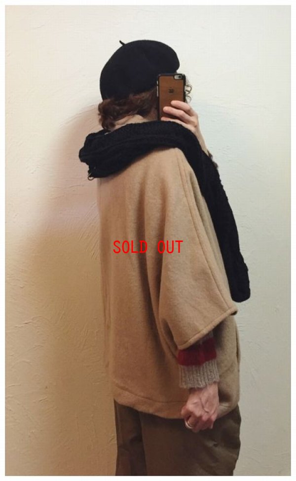 画像4: le ciel a temps doux(ルシエルタンドゥース）　ウール混ポンチョ