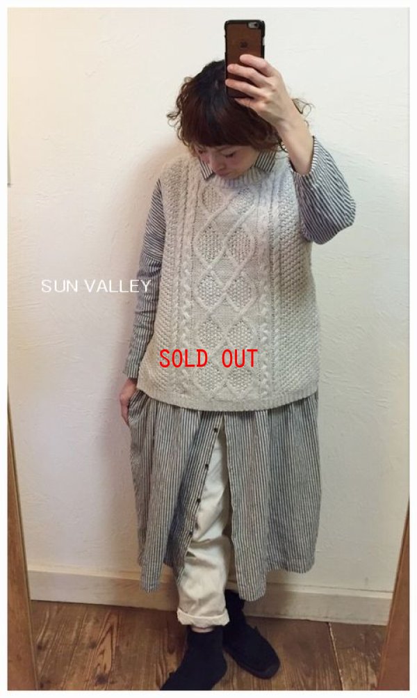 画像3: sun valley(サンバレー）　アクリルウールケーブルニットベスト