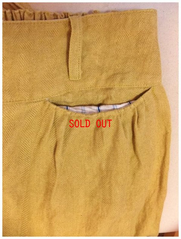 画像7: SORTE(ソルテ）　リネンヘリンボーンギャザーワイドパンツ