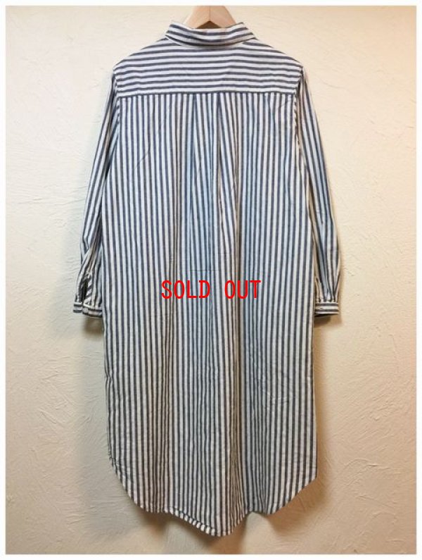 画像4: sun valley(サンバレー）　コットンリネンストライプシャツワンピース