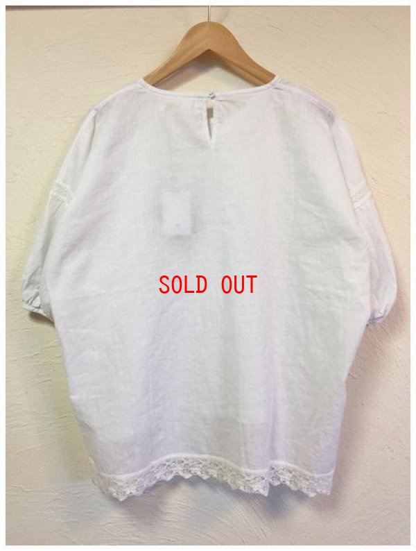 画像6: alacrity（アラクリティ）　コットンリネンワッシャーレースブラウス
