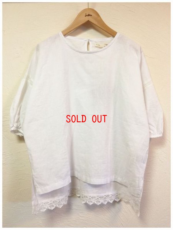 画像5: alacrity（アラクリティ）　コットンリネンワッシャーレースブラウス