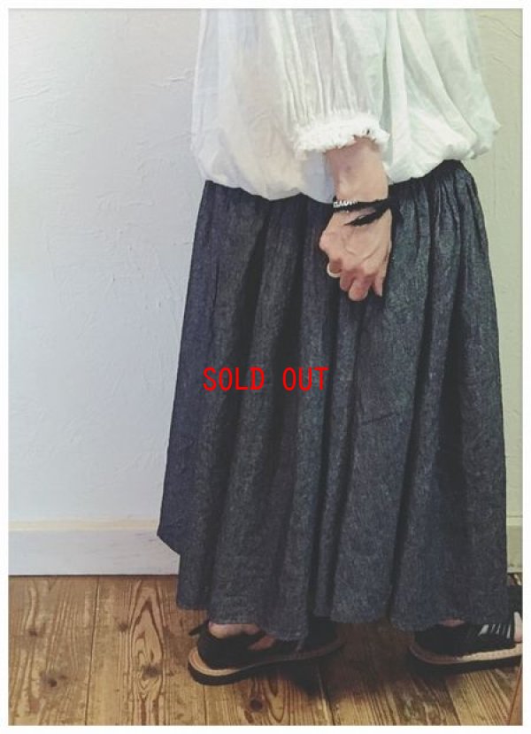 画像3: nachukara(ナチュカラ）　リネンデニムガウチョパンツ