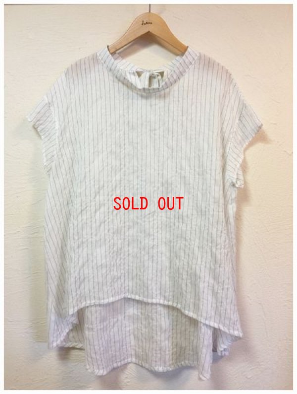 画像4: le ciel a temps doux(ルシエルタンドゥース）　コットン混シャーリングストライプチュニック