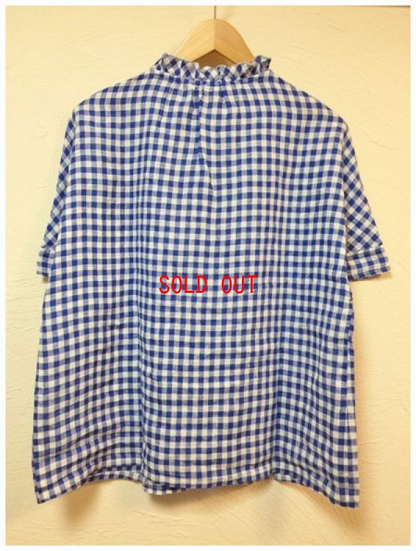 画像6: Lokapaｌa(ロカパラ）　リネンギンガムチェックフリルブラウス