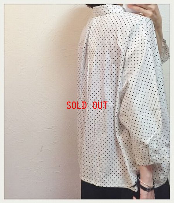 画像3: sun valley(サンバレー）　コットンタイプライタードットプリントブラウス