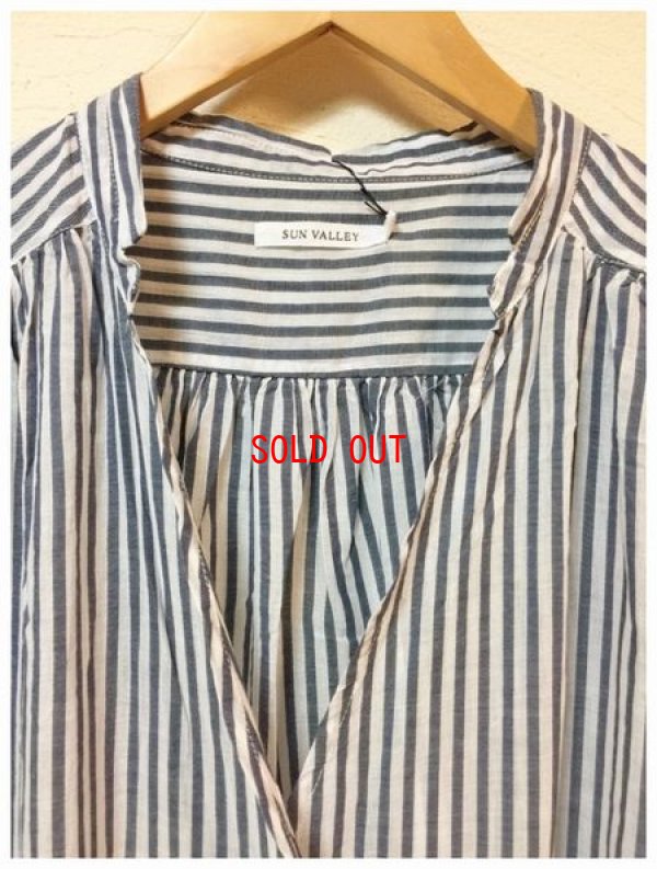 画像7: sun valley(サンバレー）　レピアストライプカシュクールワンピース