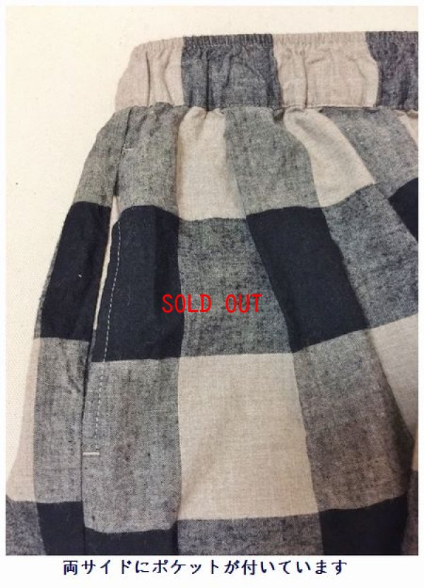 画像7: sun valley(サンバレー）　コットンリネン平織り起毛ブロックチェックバレルパンツ