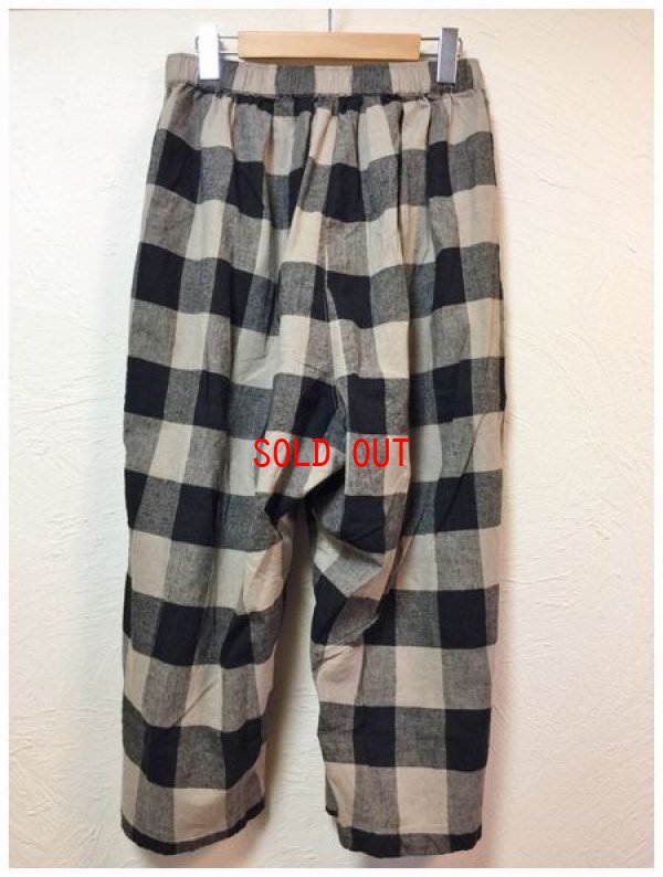 画像5: sun valley(サンバレー）　コットンリネン平織り起毛ブロックチェックバレルパンツ