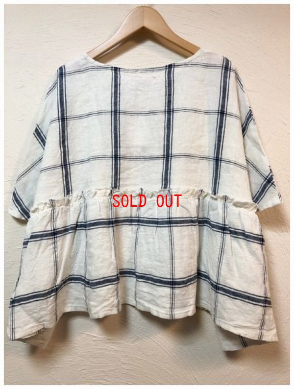 画像6: ichi/Antiquite's(アンティークス）　リネンチェックプルオーバー